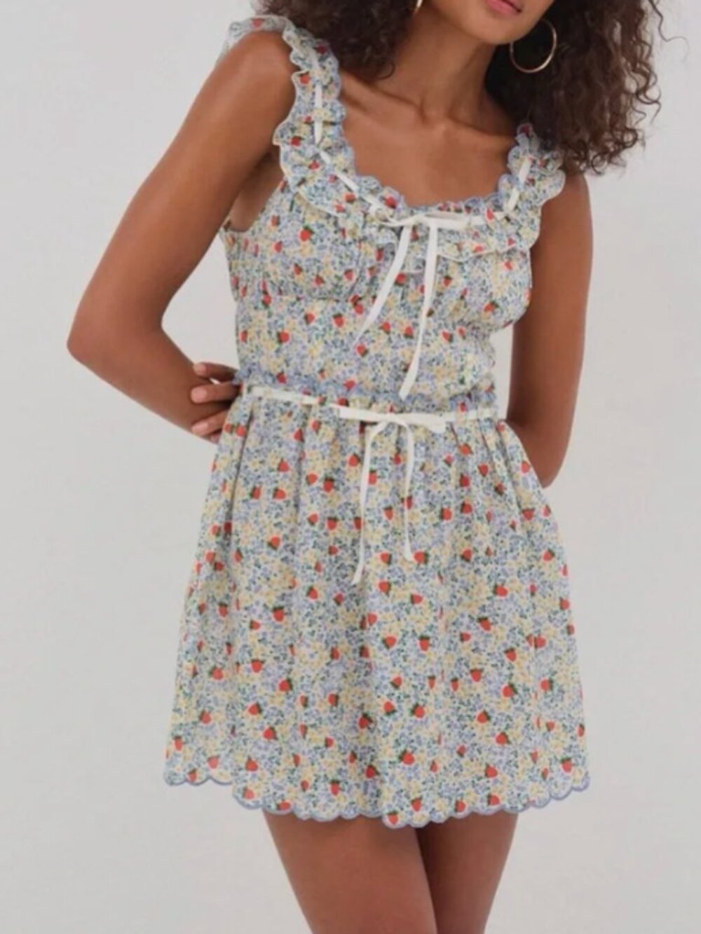 For Love & Lemons Strawberry Kiss Slip Dress Small NWT